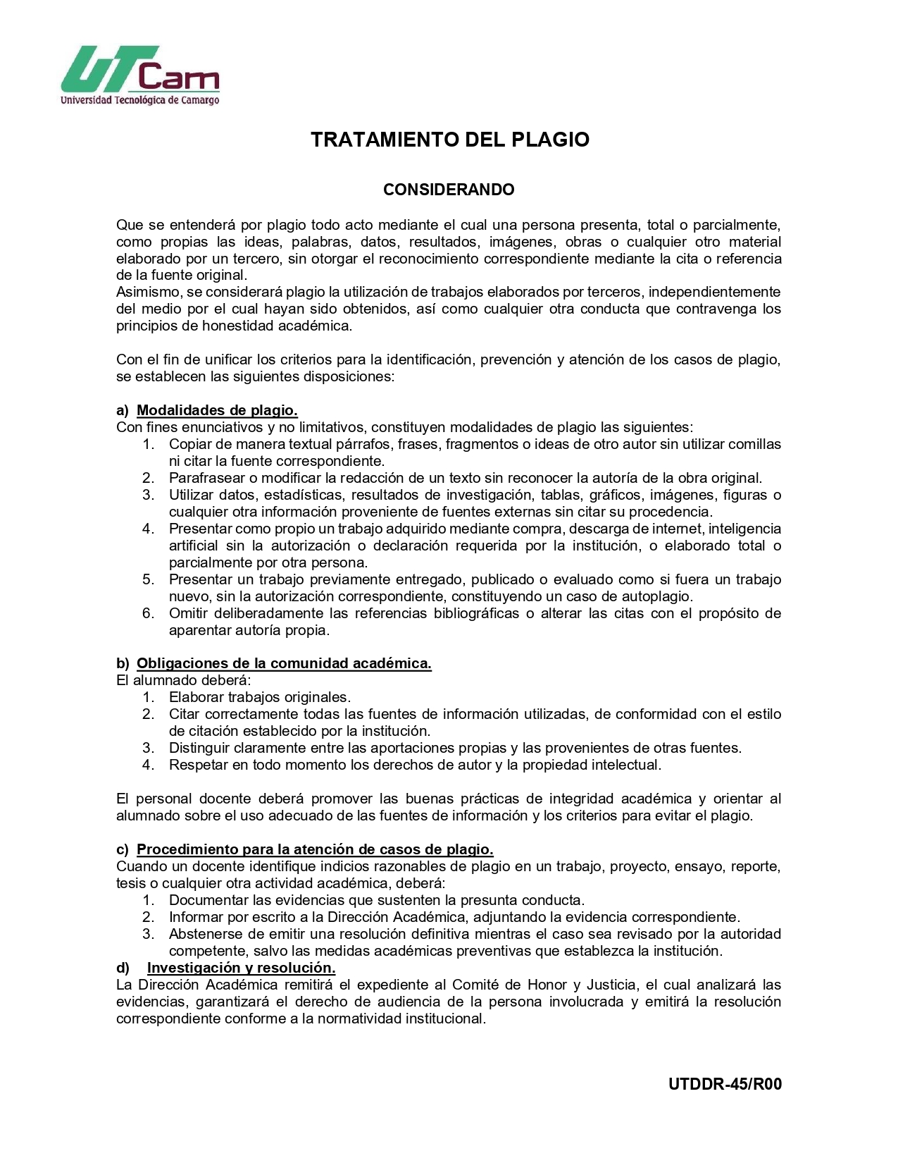 tratamiento de plagio